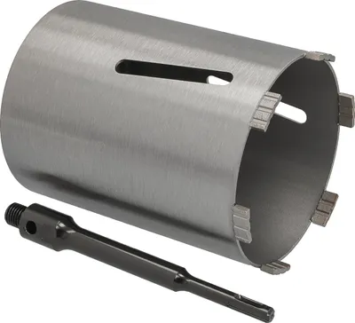 Produktbild von Diamantbohrkrone Ø 142 mm Nutzlänge 180 mm mit SDS+-Aufnahme 200 mm Segmenthöhe 10 mm Diamant Bohrkrone Trockenbohrkrone Kernbohrer Betonbohrkrone Kernbohrkrone BTEC