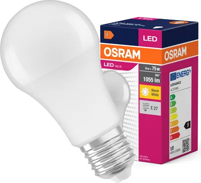 Zdjęcie produktu dla Żarówka LED A60 E27 10W = 75W 1055lm 2700K Ciepła 150° VALUE CLASSIC Osram