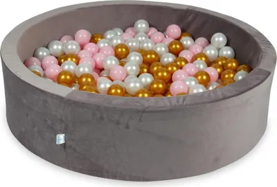 Produktbild von Bällebad 400 Teile 110x30 Samt lila: hellrosa, perle, gold