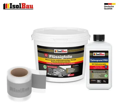 Dichtset Flüssigfolie 4kg Dusche Dichtband Bad Dichtfolie Tiefengrund Dichtecke