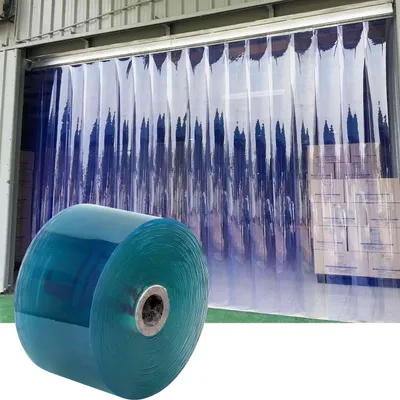 PVC-Streifenvorhang 50 m x 18 cm, 2 mm, transparent, Industrievorhang