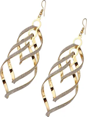 Produktbild von Ohrringe, mehrschichtig, exquisite Legierung, Hakenohrringe, Schmuck, Geschenk für Party-Golden
