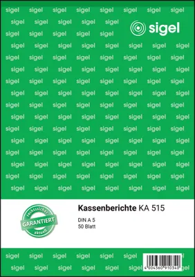 Produktbild von SIGEL KA515 Kassenberichte, A5, 50 Blatt