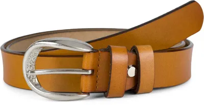 Produktbild von styleBREAKER Uni Echtleder Gürtel 2,8 cm | Glattes Rindsleder Einfarbig | Edle geprägte Schnalle | Eleganter Look für Anzug & Jeans | Kürzbar