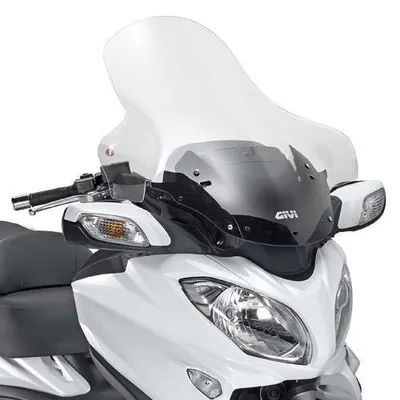 Zdjęcie produktu dla Szyba przednia GIVI D3104STG, przezroczysta, 700x750 mm z ABE do Suzuki Burgman 650/650 Executive (13>20)