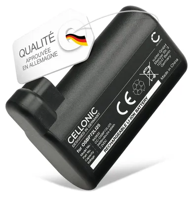 Image de CELLONIC 1x Batterie pour Aspirateur Compatible avec Electrolux ERV5100IW, ERV5210IW, ERV5210TG, OSBP72LI25 - (3400mAh, 7.2V)