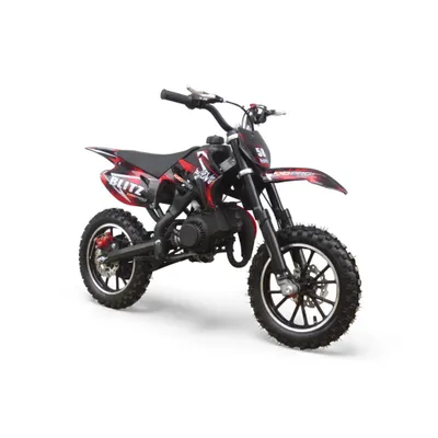 Produktbild von KXD 708A 49cc 2Takt Dirt Cross Pocket Midi Enduro Dirtbike Enduro Motocrossbike Motocross Motorrad Cross 60cm Sitzhöhe 10 Zoll Vorderrad Motor Rot