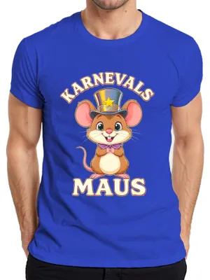 Productafbeelding van Carnavalskostuum, Fasching, Carnaval, grappig cadeau, heren T-shirt, blauw, maat XL