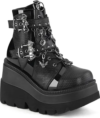 Produktbild von SHAKER-66 Damen Booties von DemoniaCult, Schwarz EU 41, US 11