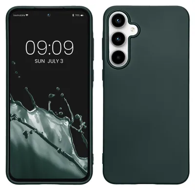 Produktbild von kwmobile Handyhülle für Samsung Galaxy A55 5G Hülle - Silikon Case metallisch schimmernd - Schutzhülle Cover - Metallic Petrol