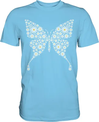 Produktbild von Gänseblümchen Schmetterling T-Shirt – Sky Blue / S
