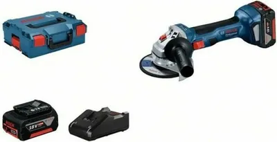 Zdjęcie produktu dla Bosch GWS 18V-7 Professional, 11000 RPM, 12,5 cm, Bateria, 4 Ah, Silnik bezszczotkowy