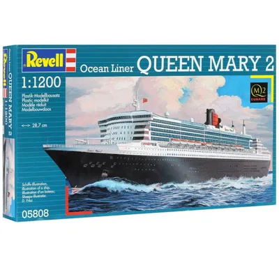 Produktbild von Revell Modellbausatz, Ocean Liner Queen Mary 2, 45 Teile, ab 10 Jahre