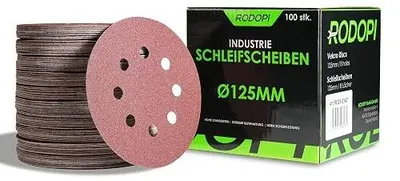 Zdjęcie produktu dla Krążki szlifierskie papier ścierny 125 mm rzep zestaw 40 320