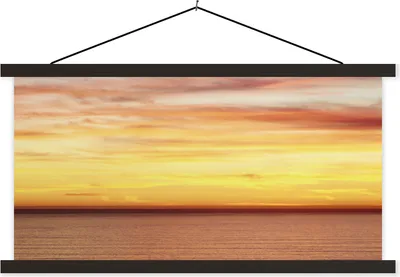 Produktbild von MuchoWow® Textilposter Meer - Farben - Himmel 90x45 cm mit schwarzem Rahmen - Klemmleisten