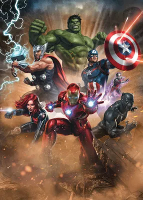 Zdjęcie produktu dla Komar fototapeta Supermoc Avengersów wielokolorowym - 610760 - 200 x 280 cm