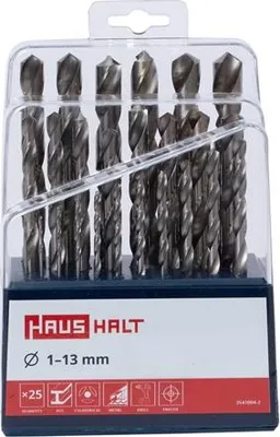 Produktbild von Haushalt Hss Twist Drill Set 25Pcs White 1-13Mm