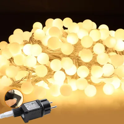 Lichterkette 20m 200 LEDs warmweiß IP44 Timer 8 Modi