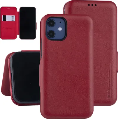 Immagine prodotto di Custodia tipo libro rosso per Apple iPhone 12 Mini - Portacarte