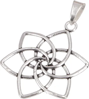 Produktbild von Blume des Lebens Kettenanhänger aus Messing - Silber, Silber-Farben, Kettenanhänger, Amulette, Modeschmuck