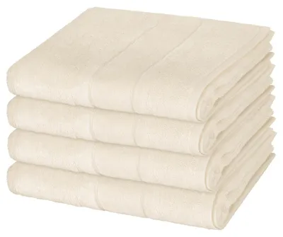 Produktbild von Cawö Noblesse 4 X Handtuch im Set Extraflauschige Veloursstreifen, Hochwertige Baumwollqualität, Pflegeleicht und trocknergeeignet 4er Set