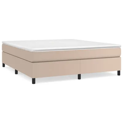 Obrázek produktu pro vidaXL Box spring bed frame cappuccino-brown 180x200 cm Imitace kůže