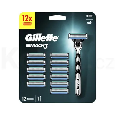 Obrázek produktu pro Gillette Mach 3 holicí strojek + 12 hlavic