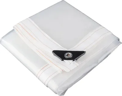 Obrázek produktu pro Plachta na ochranu před deštěm Gazebo, průhledná PE fólie, izolační kryt, bílý okraj, 3 m x 5 m