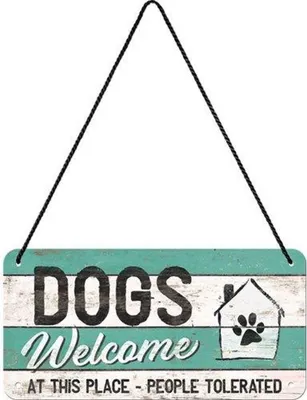 Produktbild von Nostalgic-Art - Hängeschild - PfotenSchild - Dogs Welcome