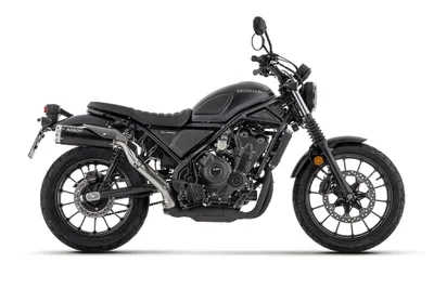 Produktbild von ARROW Auspuff REBEL Sip-On Edelstahl schwarz mit Aluminium-Endkappe für Honda CL500 Modelljahr 2023-