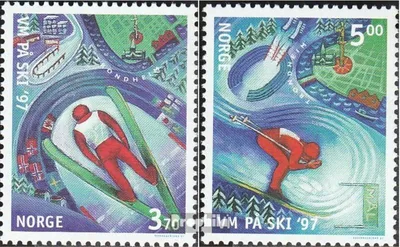 Produktbild von Briefmarken Norwegen 1997 Mi 1242-1243 (kompl.Ausg.) postfrisch Ski WM Trondheim