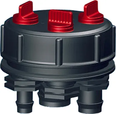 Produktbild von 3-Wege Kugel-Wasserventil mit 80mm Bohrung und 1/2, 3/4, 1 Zoll Anschlüssen