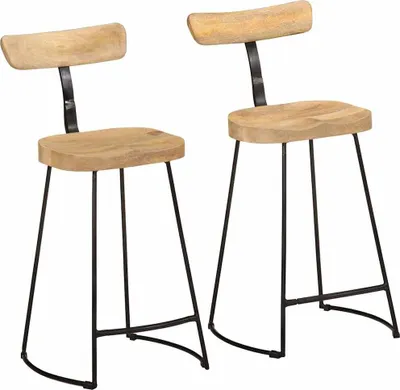 Produktbild von Barhocker 2 Stk. 49x43x88 cm Mango Massivholz