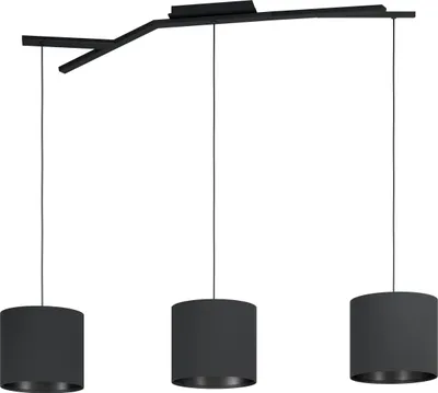 Produktbild von EGLO Pendelleuchte Balnario, 3 flammige Hängelampe Vintage, Industrial, Modern, Hängeleuchte, Esstischlampe, Wohnzimmerlampe hängend mit E27