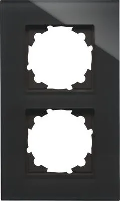 Produktbild von Kopp 405405004 Abdeckrahmen Glas 2-fach Athenis 55 schwarz