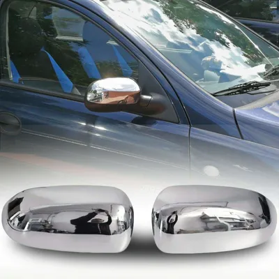 Zdjęcie produktu dla Chromowane nakładki lusterek ze stali nierdzewnej do OPEL CORSA C | rok 2000-2006