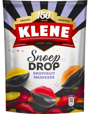 Produktbild von Klene Snoepdrop Dropfruit Smakkers 200g – Fruchtig-süße Lakritzbonbons
