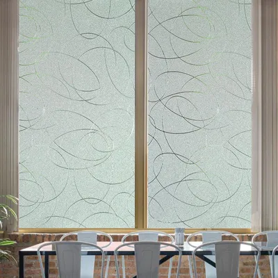 Produktbild von Verdunkelungsfolie mit Designlinien, Meterware – Elektrostatische Sichtschutzfolie – 45 cm x 50 m