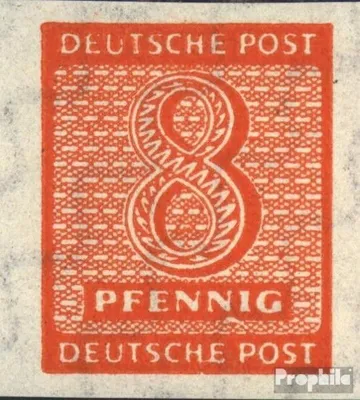 Produktbild von Briefmarken Sowjetische Zone (All.Bes.) 1945 Mi 118II, H und E verbunden (Feld 51) postfrisch Ziffer
