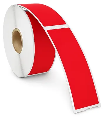 Produktbild von Dymo 99010 Rote kompatible Etiketten -  89 mm x 28 mm -  260 Etiketten -  Permanent, KI-generiertes Bild