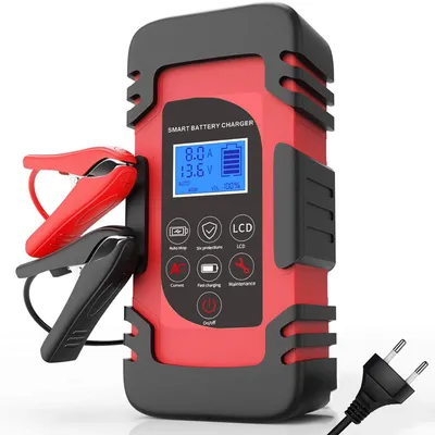 Image de Strex Chargeur de batterie - 12/24V 4/6/8A - Mode réparation - Chargeur d'entretien - Chargeur de batterie pour voiture, moto, scooter, bateau, camping-car