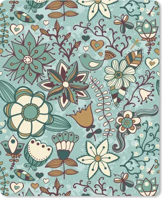 Produktbild von MuchoWow® Mauspad Mousepad Bohème - Winter - Blumen - Muster 19x23 cm - Mousepads - Maus Mat - Pad - Mausunterlage - Mauspads - Spielen