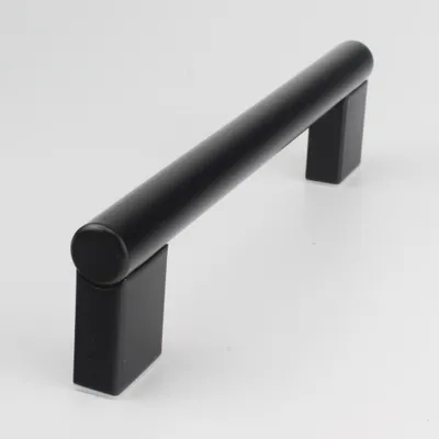 Produktbild von Handgriffshop Tjarco Möbelgriff Schwarz 128 mm Küchengriff Schrankgriff Schubladengriff Möbelbeschlag Lochabstand 128mm Griff Schwarz-Matt