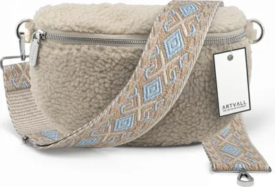 Produktbild von ARTVALL - Umhängetasche Teddy, Klein mit verstellbarem Schultergurt, abnehmbares Taschenband, Crossbody Bag in Beige