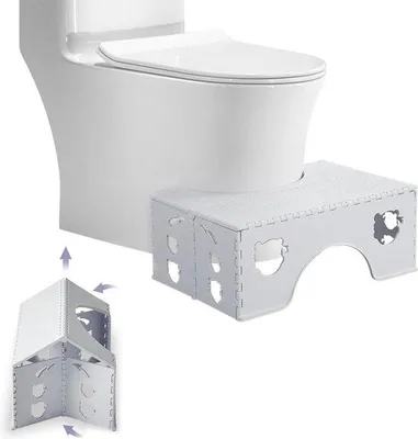 Productafbeelding van Famanu Toiletzittinghulpstuk 18 cm - Opvouwbare toiletsteun voor volwassenen en kinderen - Grijs