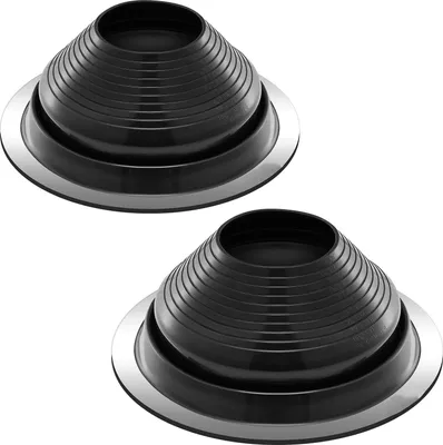 Produktbild von 2er-Set Rohrmanschette, passend für Rohr-Außendurchmesser von 150 bis 280 mm, EDPM-Dachdurchführung, Dachabdichtungsflansch -55 bis 100℃