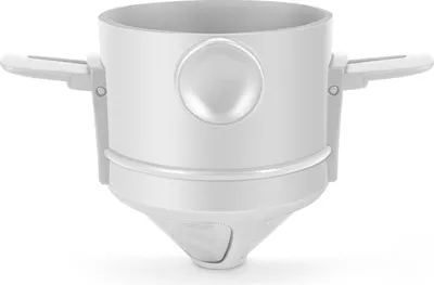 Produktbild von Faltbarer tragbarer handgebruehter Kaffeefilter, Kaffeetropfkegel, fuer Tropfkaffee und Tee mit Edelstahlhalter, kein Filterpapier, ultrafeiner, verschluesselter Filter