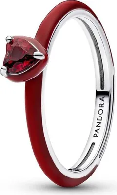 Immagine prodotto di Anello Pandora Chakra rosso Cuore Argento sterling 193088C05 Misura 52