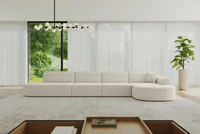 Produktbild von ALTDECOR Ecksofa in L-Form MARI-L3 - 413x171x79,5 cm Beige - Corner Sofa Bett Eckcouch Couch Wohnlandschaft Cauchsofa