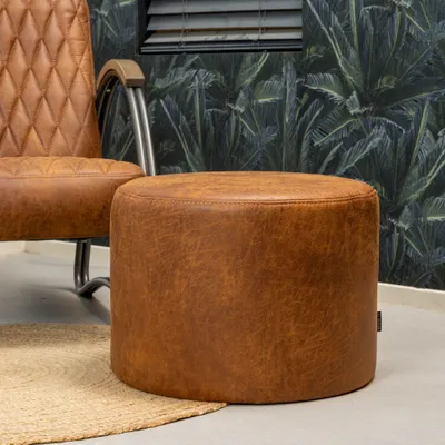 Produktbild von Bronx71 Hocker Kyla  rund cognac